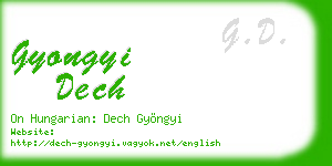 gyongyi dech business card